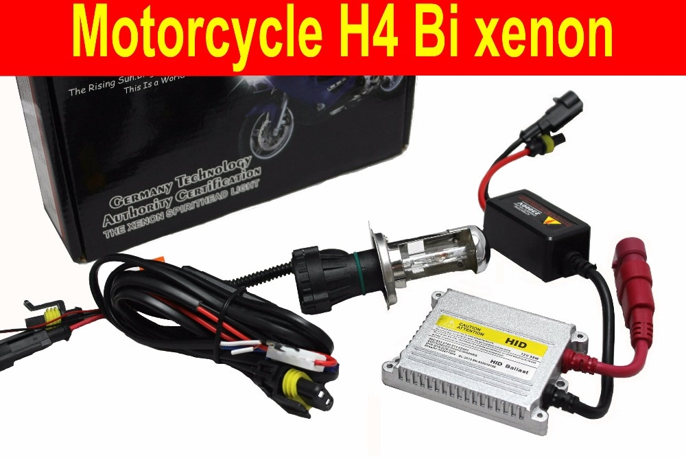 Moottoripyörä xenon  h4 pistorasia korkea hämärä hid 12v 35w ohut liitäntälaite bi xenon kit 4300k 5000k 6000k 8000k 10000k