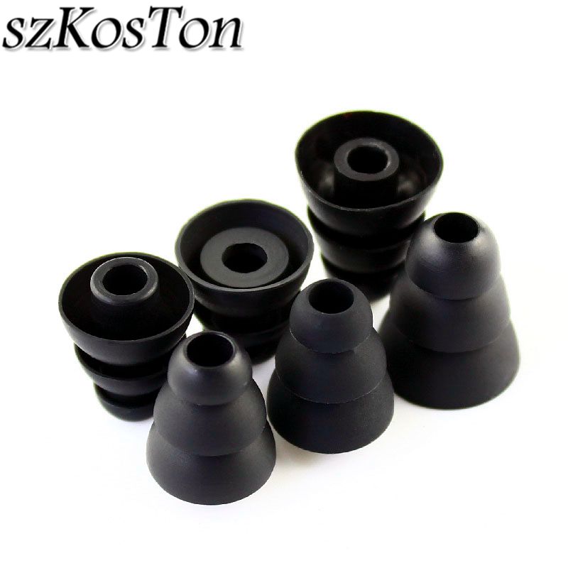 3 Pairs/6 Pairs Zachte Siliconen Oordopjes Buds In Ear Oortelefoon Pad Covers Vervanging Drie Layer Oordopjes Oordopjes oortelefoon Cap