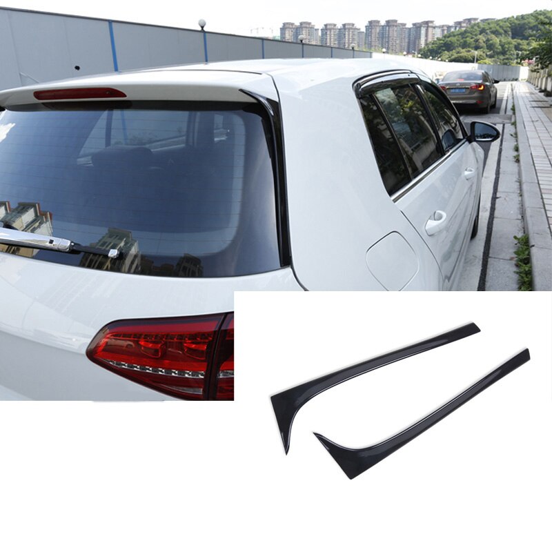 Tillbehör spoilers till volkswagen vw golf 7 mk7 abs svartmålade bakre spoiler vingar bil styling 2 st
