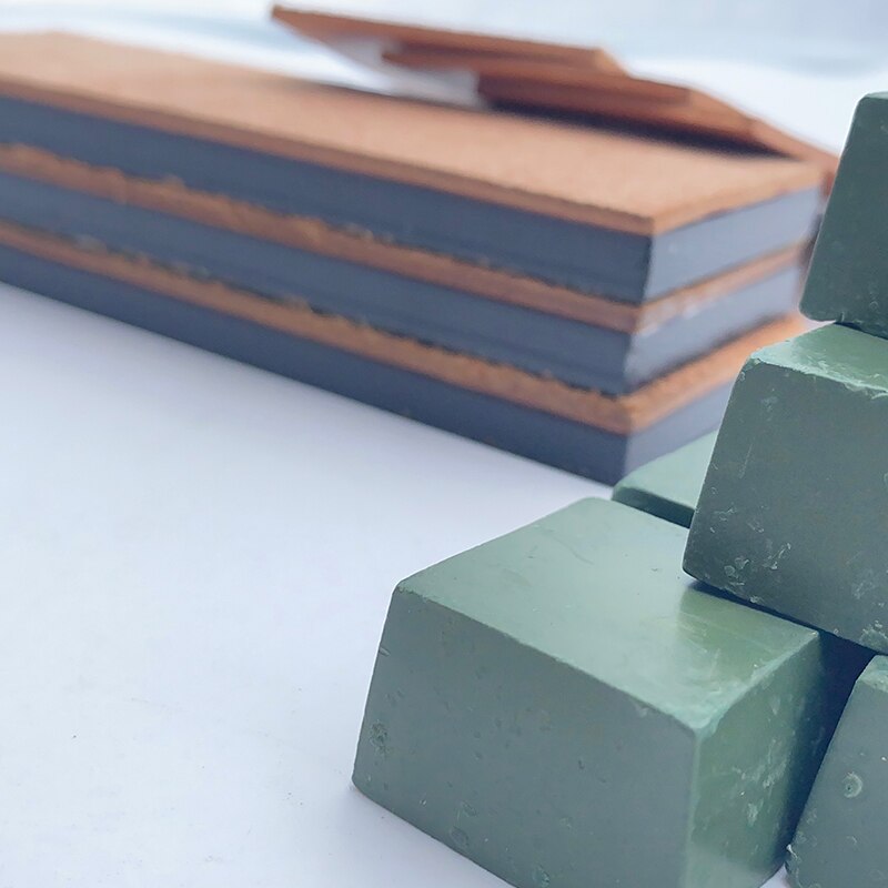 2pcs Sharpening leather Big leather article Sharpening wax fine grind grinding knife sharpening Polish belt polishing paste