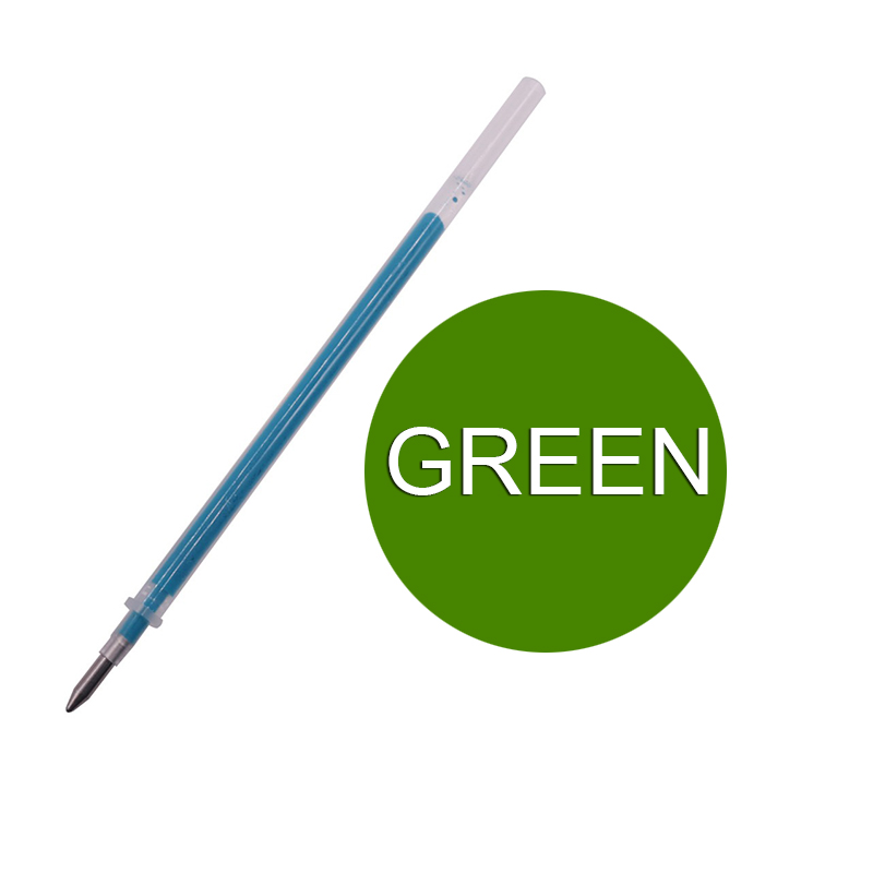 16 Pcs Gel pen office school magic erasable pen refill 0.5mm pole pen mixed color ink school student office stationery pen: Green refill 30 Pcs
