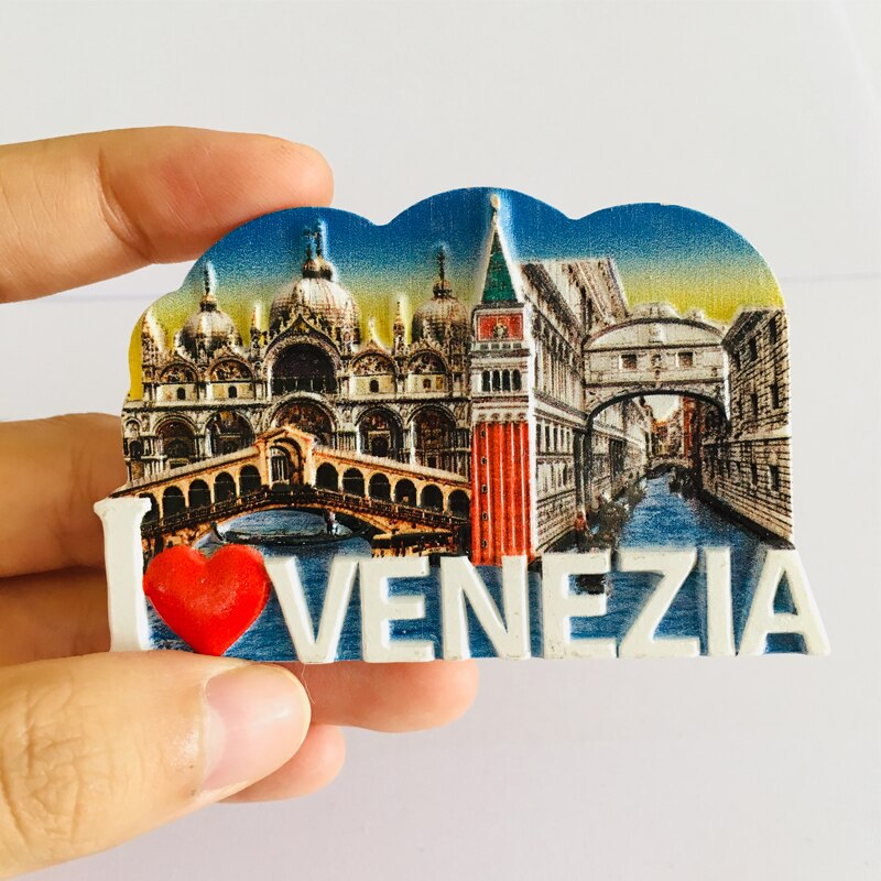 Harpiks italien lande køleskab magneter venezia turisme souvenirs magneter til køleskabe hjem indretning venedig besked klistermærke: C