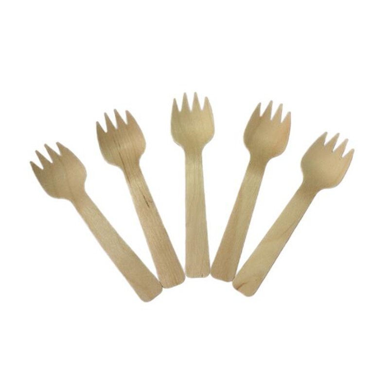100 Stuks Wegwerp Houten Lepel Yoghurt Cake Ijs We... - Vicedeal