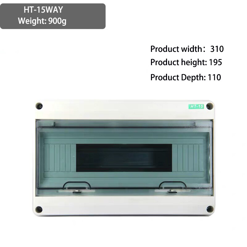 HT series 5/8/12/15/18/24 shape, household lighting, distribution box mcb junction box waterproof abs abs + pc plastic: HT-15WAY