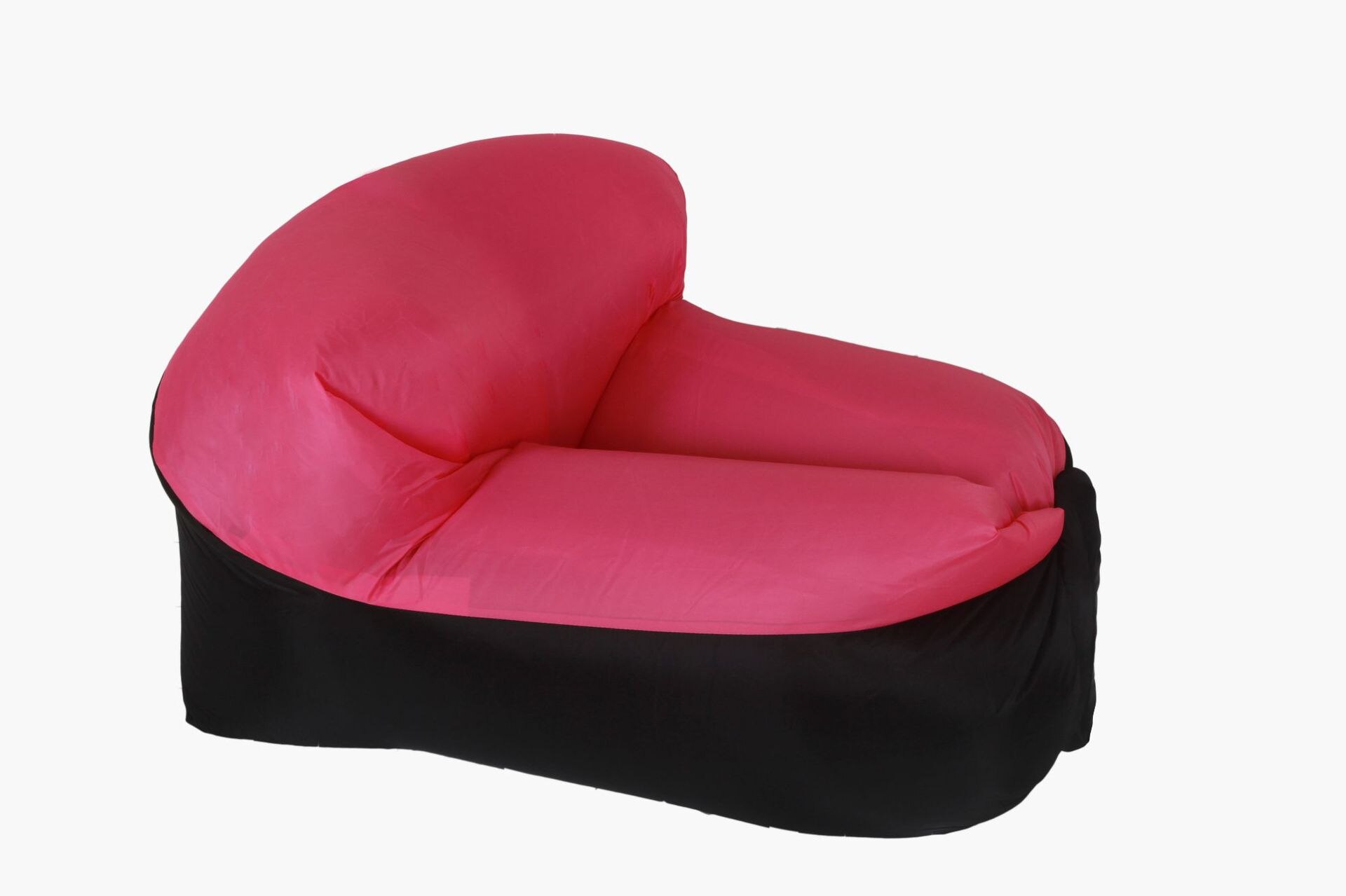Smartlife bærbar oppustelig luftstol seng udendørs camping strand doven sofa vandtæt hurtig stof oppustelig camping taske: Lyserød