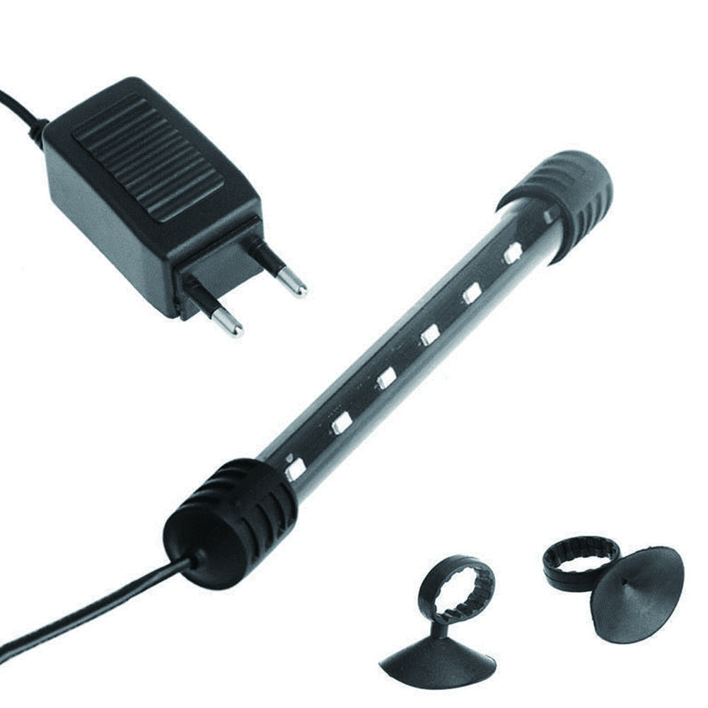 Barra de luz LED impermeable para acuario, lámpara acuática sumergible de 17cm, fluorescente, para buceo, color azul y blanco, 5730 T4LED