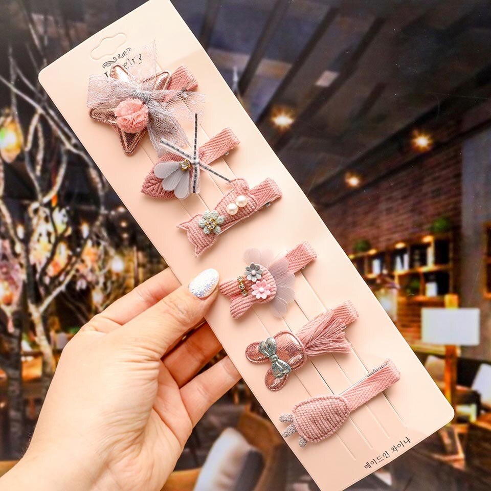 6 Pcs Haar Clip Set Baby Meisje Haar Clips Accessoires Pins Kawaii Leuke Haarclips Hoofdtooi Haarspeld Kids Toebehoren Festival Pin