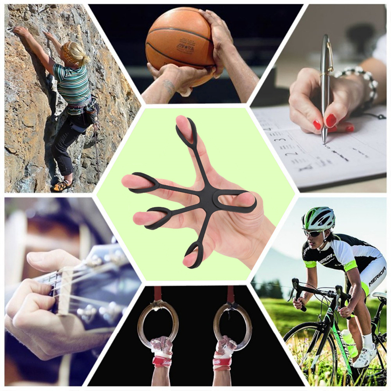 Silicone Hand Grip Finger Exerciser Guitar Simulator Training Stretcher Fitness Trainer Strength Resistance Bands Wrist Expander