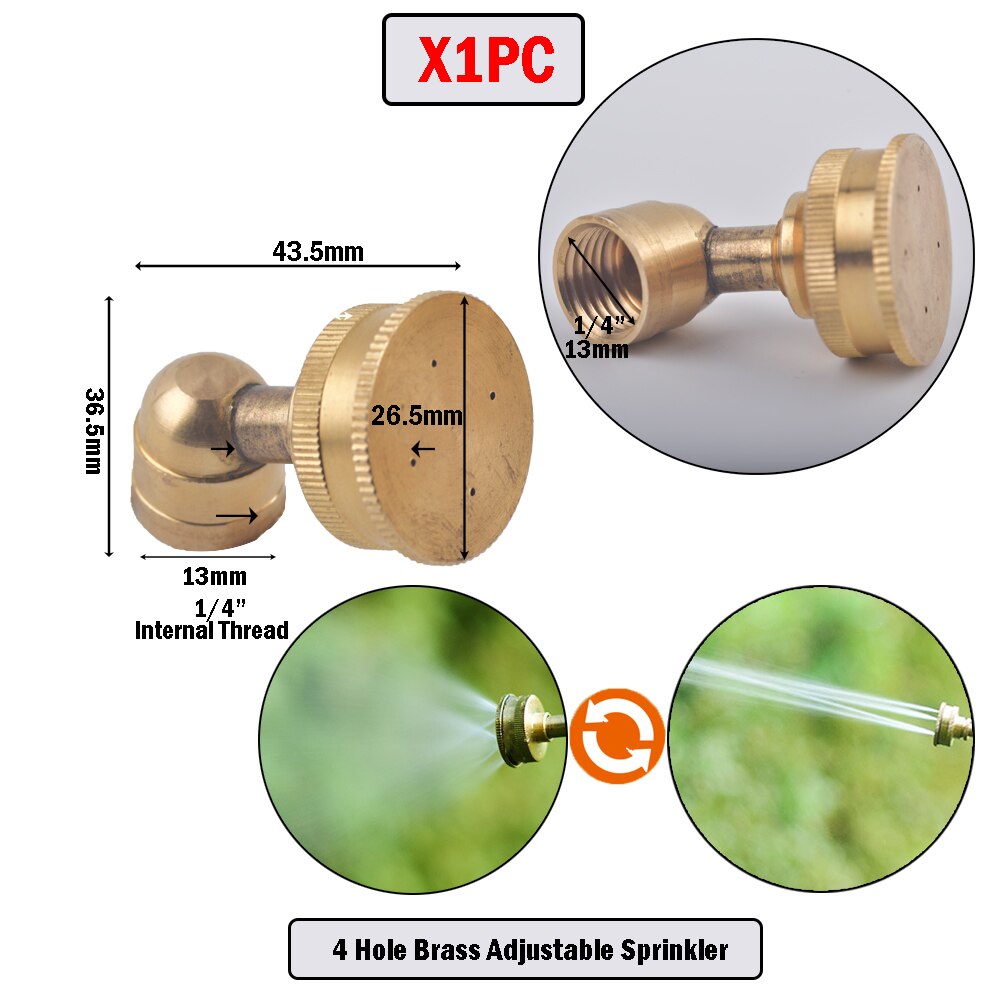 1-8 Hole 1/4" 1/2" 3/4" Brass Sprayer Nozzle Garden Irrigation For Farm Drip Irrigation Pesticide Atomizing Spray Fitting: I