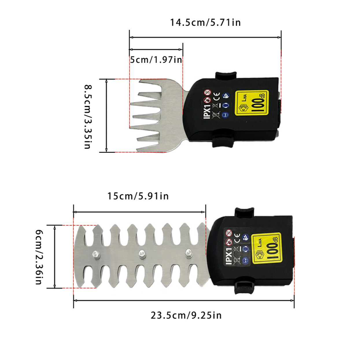 Cortasetos eléctrico inalámbrico 2 en 1, recargable, de mano, para el hogar, césped, deshierbe, podadora, herramientas de jardín