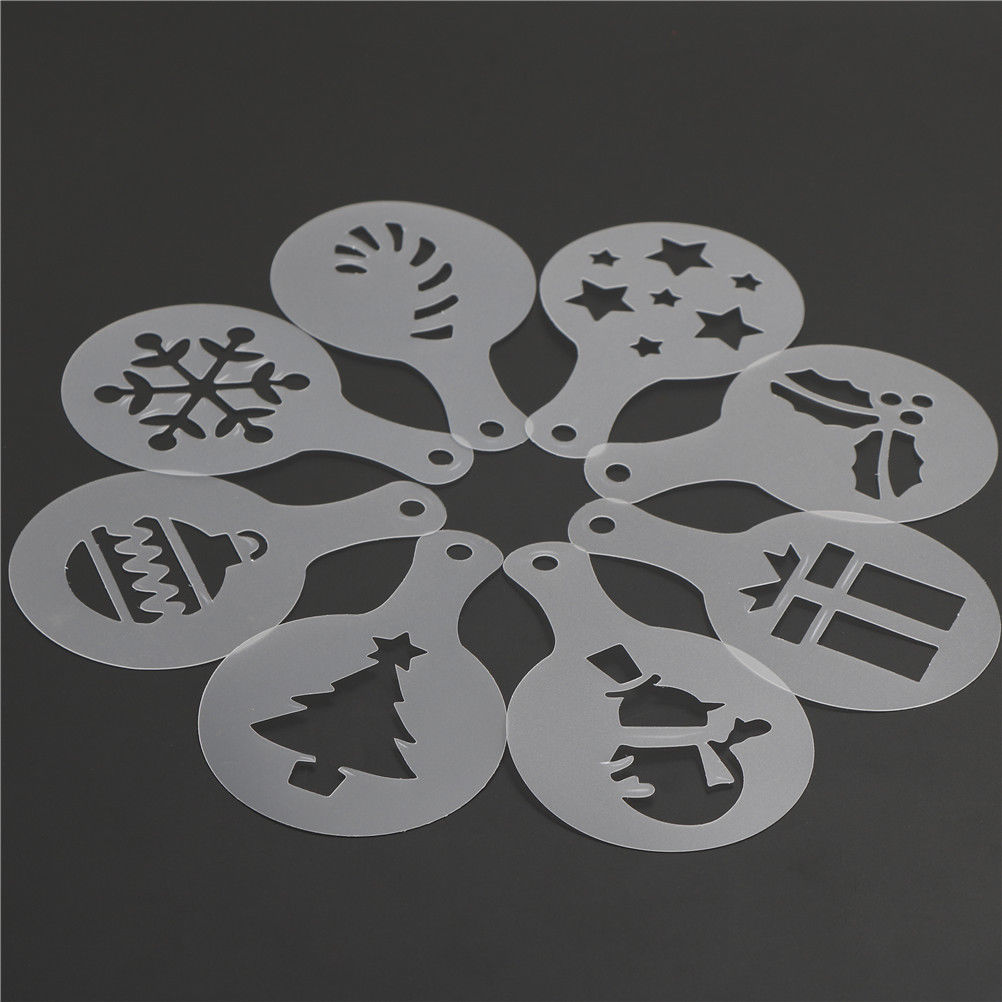 Plantilla para galletas con de calcetines de Feliz Navidad , plantillas de café, herramientas de decoración de pasteles, sugarcraft, para hornear, 8 unidades