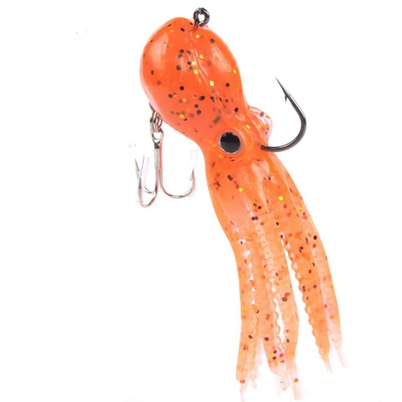 Octopus Swimbait 23g 9cm Soft Fishing Bait Skirt Tail Fishing Lure Saltwater Metal Jig Head Lure Rockfish Lingcod Bass Fishing