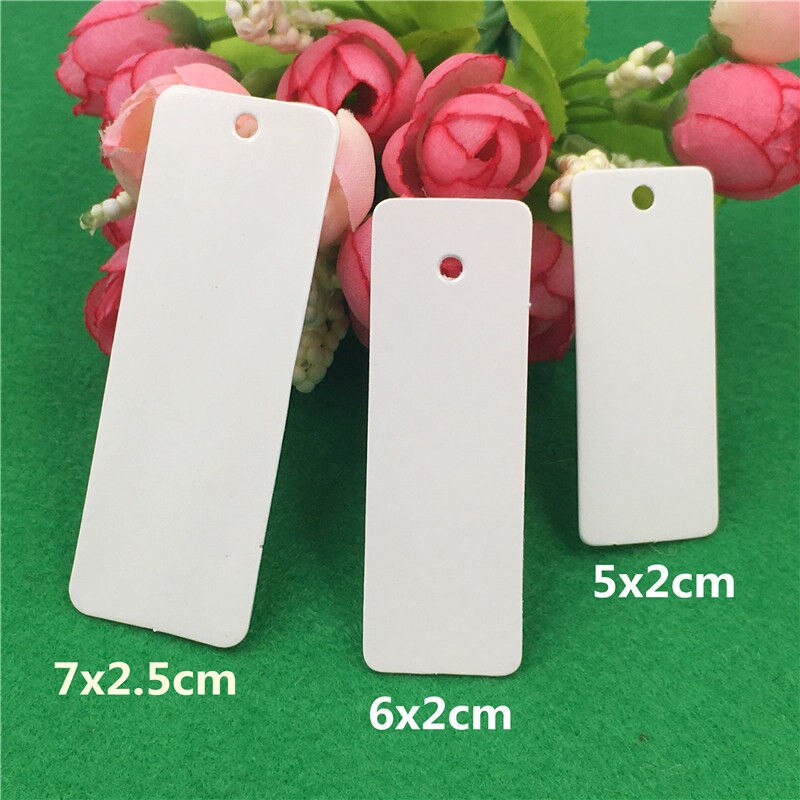 Etiquettes en papier Kraft blanc carré | Étiquette en carton, carré blanc, à suspendre, pour la fête des mères, oeillet, étiquette de prix, 200 pièces/lot