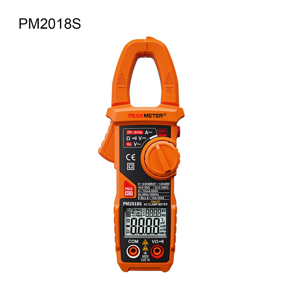 Handheld Smart DC/AC Digital Clamp Meter Multimeter 6000 count Anti-burn High Precision Ammeter Measurement Tester: PM2018S