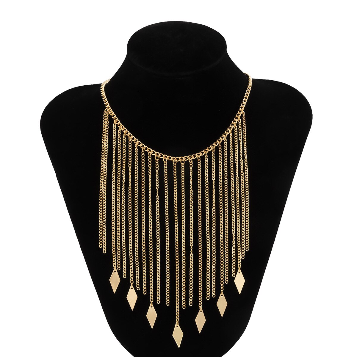 Collier tendance pour femmes, chaîne avec pendentif gothique, couleur or et argent, accessoires de bijoux, Punk, fête: GD