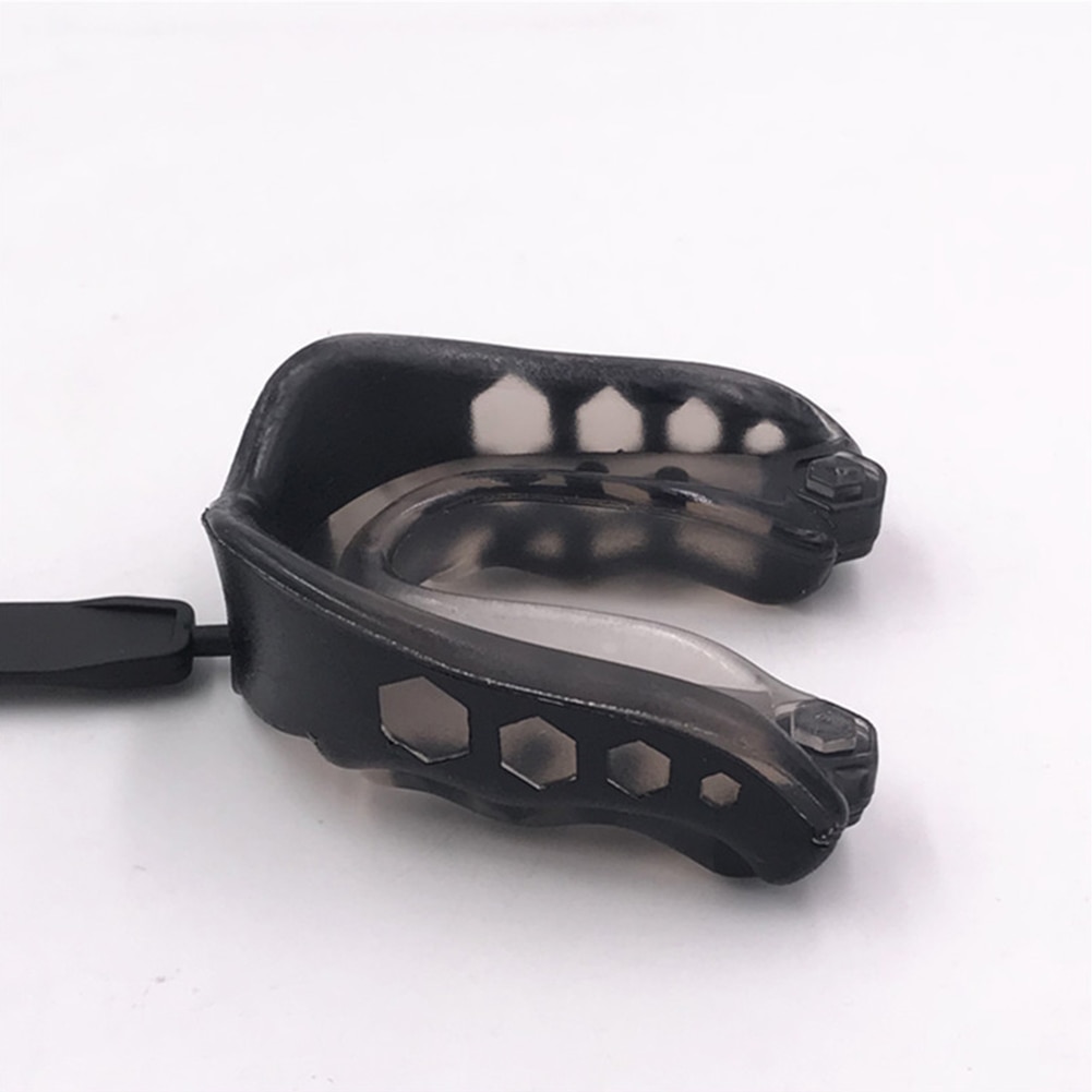 Pare-bouche Sport Avec Sangle Détachable - Pour Rugby, Boxe, MMA, Hockey - Taille Unique 75x45mm