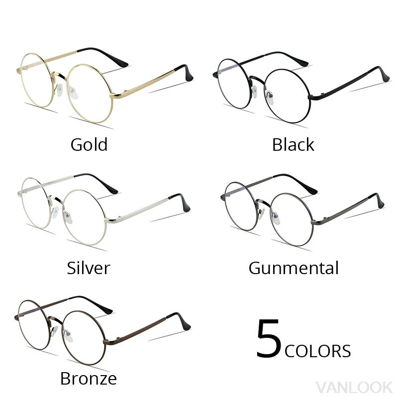 Round Glasses Transparent for Screen Computer Lenses Metal Frame Eyeglasses Women Men Anti Blue Ray Oculos De Grau Spectacles