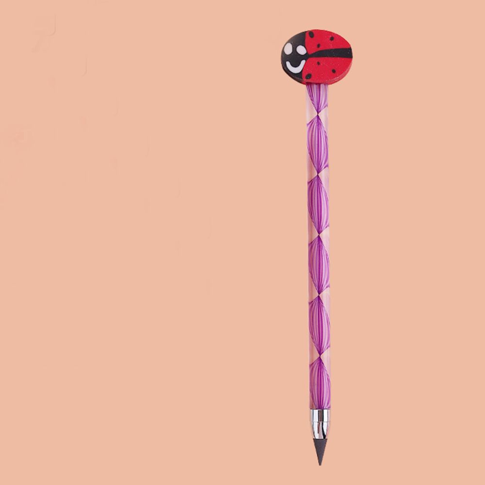 1PC Everlasting Pencil Portable Everlasting Pen Reusable Erasable Replaceable Head Unlimited Writing Eternal Pencil Durable: purple