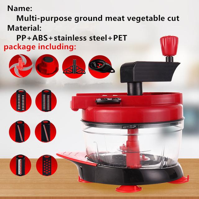 Multifunctionele handmatige groentesnijder mandoline vleesmolen crusher fruit aardappel wortel snijder keukenaccessoires: Type 1
