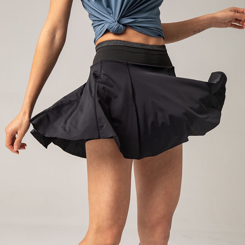 Sommer sports shorts kvinders løs afslappet all-match slid skridsikker dansende a-line kjole nederdel plisseret nederdel