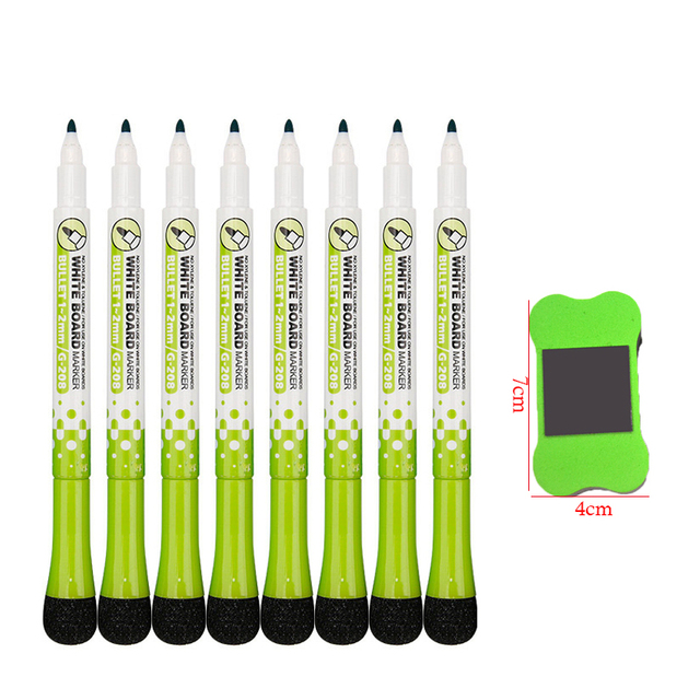 Stylos pour tableau blanc 8 couleurs, stylo magnétique à base d'eau avec capuchon effaçable, pointe Fine, peinture magnétique pour enfants, maison, bureau, école: Lavande