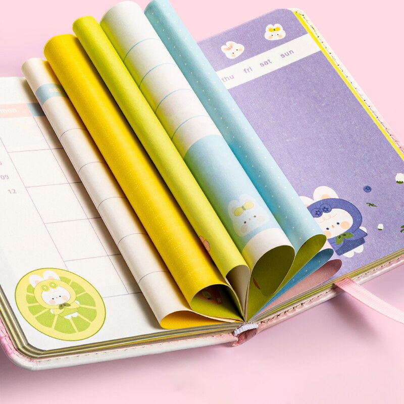 Super Leuke Zachte Drukken Notebooks Roze Meisje Hart Decompressie Memo Pad Briefpapier Kawaii Stijl Journal Illustratie Levert