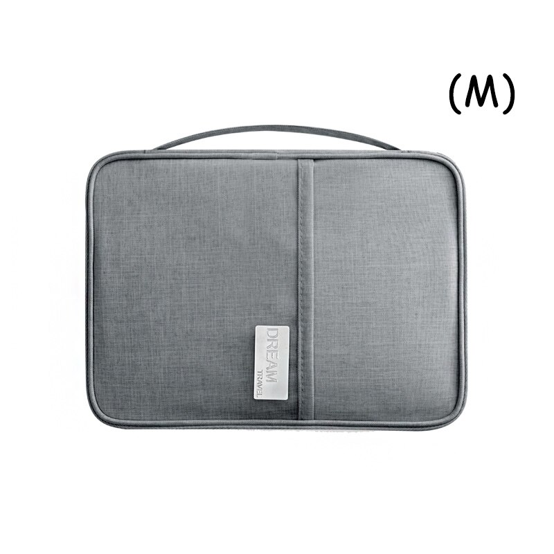 QIAQU Cation Fabric Cover Credit ID Card Travel Organizer Passport Card Holder Package Credit Card Travel Accessories: M gray