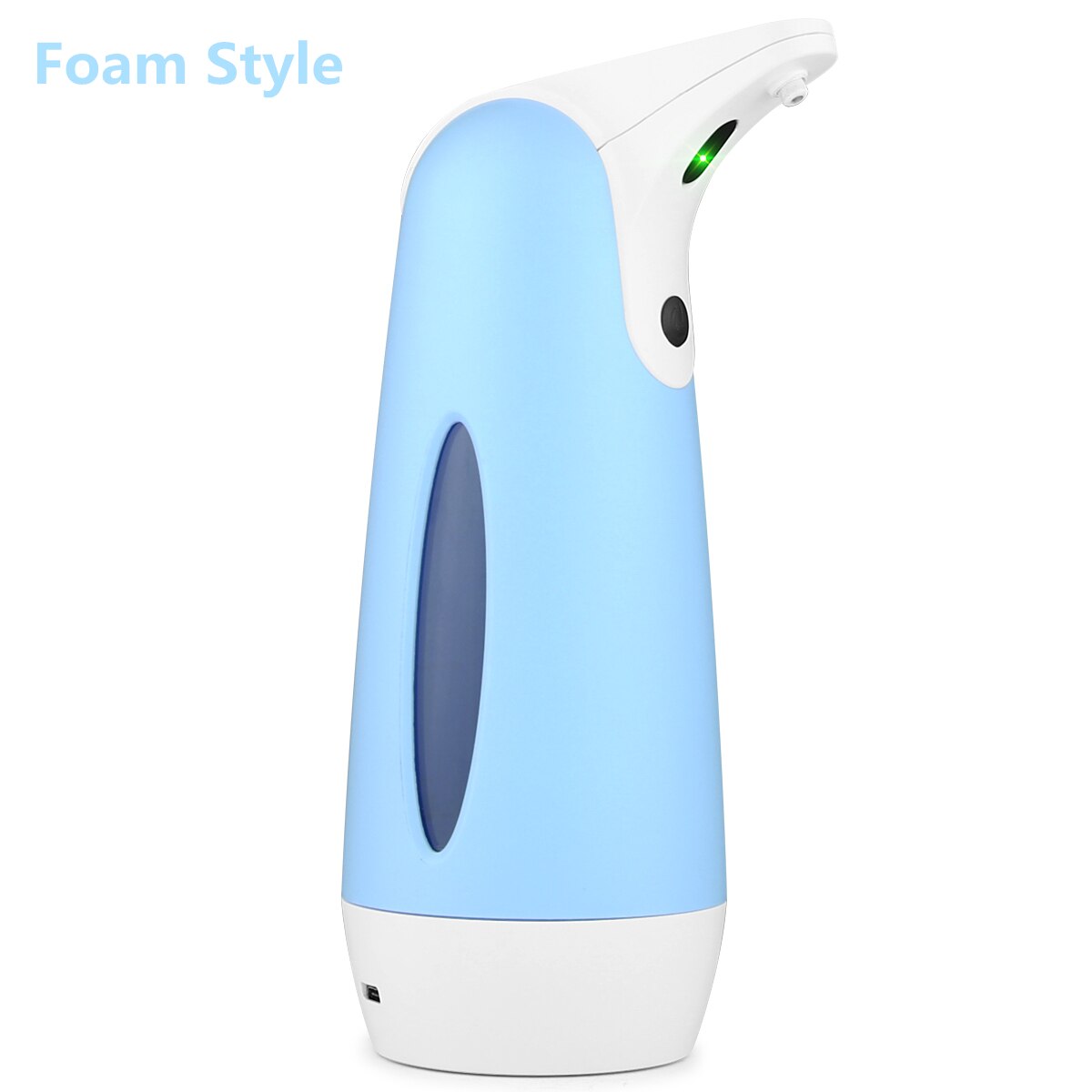 Distributeur automatique de savon sous forme de mousse, recharge USB, capteur infrarouge intelligent, désinfectant pour les mains, pour salle de bains et cuisine: Foam Style Blue