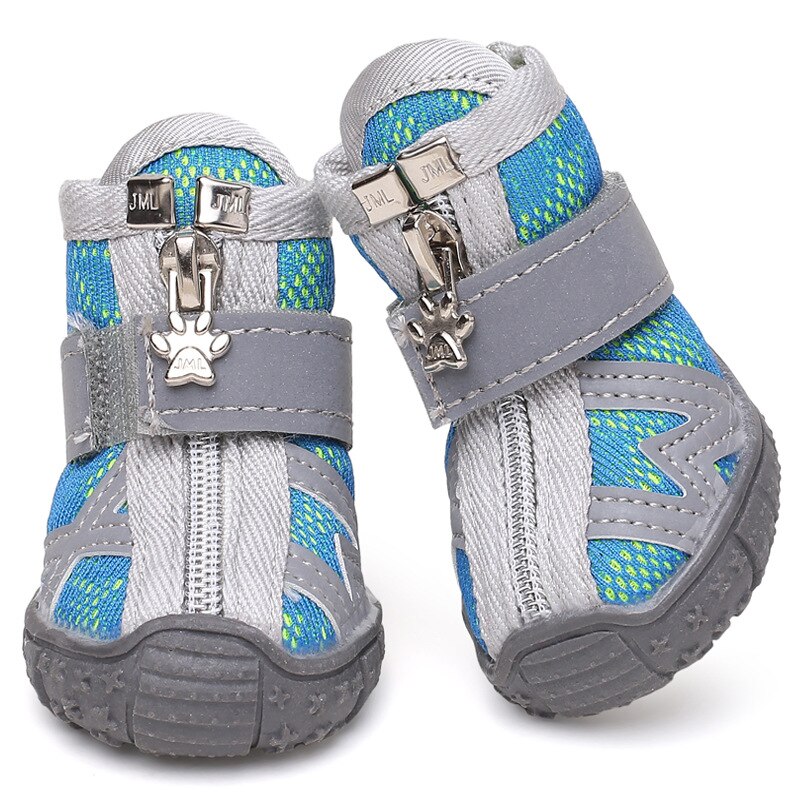 Chaussures en maille respirante pour animaux de compagnie, baskets d'extérieur antidérapantes pour chiens, petits, moyens et grands: Bleu / 90