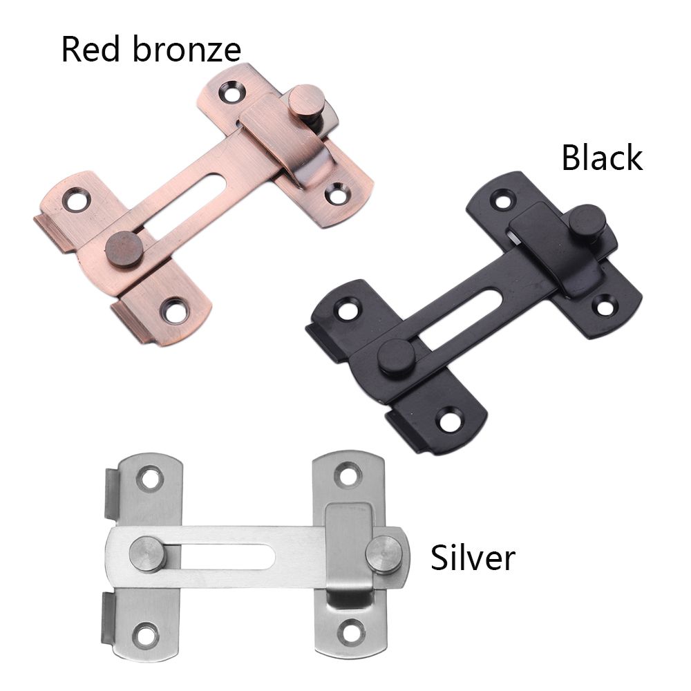 Stainless Steel Straight Lock Buckle Security Hasp Door Bolt Cabinet Catches Window Catch Lock Silent Gate Buckle Padlock Clasp