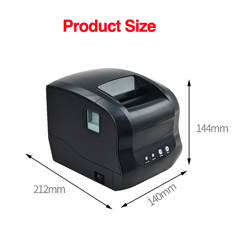 Xprinter Label Barcode Printer Thermal Receipt Printer Bar Code Printer 20mm-80mm XP-365B Price Sticker Printer Barcode Maker