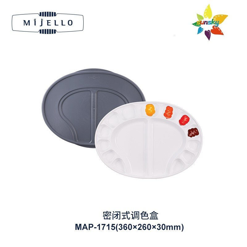 MIJELLO Acrylic Oil Color Palette Artelier Airtight,Easy to Clean by Peeling Off the Dry Color,Special Airtight Structure: MAP-1715