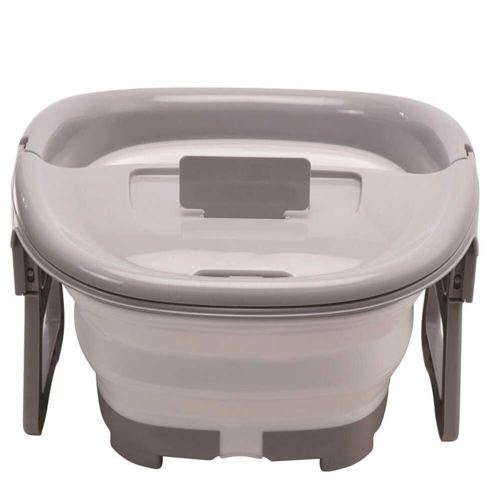 Foldable Foot Bath Barrel Foot Basin Bucket PP Folding Bucket Container Foot Tub Winter Water DIY Spa Foldable Massage Basin: gray