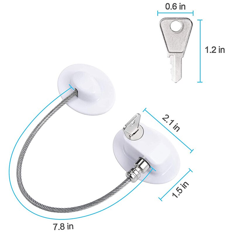 2 Pcs Fridge Lock, Refrigerator Lock For Children, Mini Fridge Locks For Kids, Freezer Lock, Used In Refrigerator Door