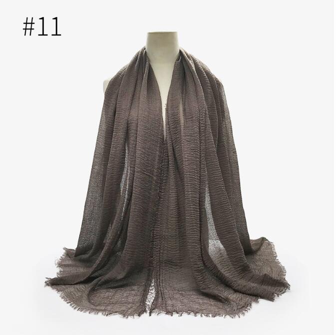 Écharpe Hijab en viscose de coton, 10 pièces, , écharpe, châle à la , bon marché, enveloppe musulmane, 50% pièces: 11
