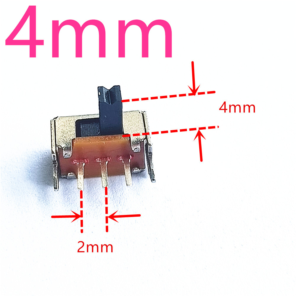 20pcs/lot 6 Sizes SK12D07 Toggle Switchs 3Pin PCB 2 Position 1P2T SPDT Miniature Slide Side Knob SK12D07VG4: Blue