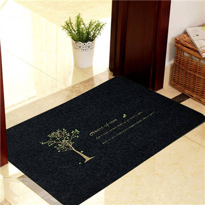 Hem dekorativ ytterdörr matta entré dörrmatta 40 x 60cm polyester svart brun tpr gummi halkfri golvmatta matta välkomstmattor: Broderiträd