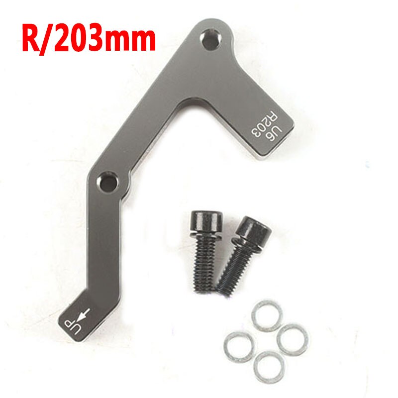Support de freins à disque de vélo vtt, 180/203mm IS-PM, levier, Rotor avant montage pour siège arrière en aluminium, 160, 180, 203mm: Titanium R203mm