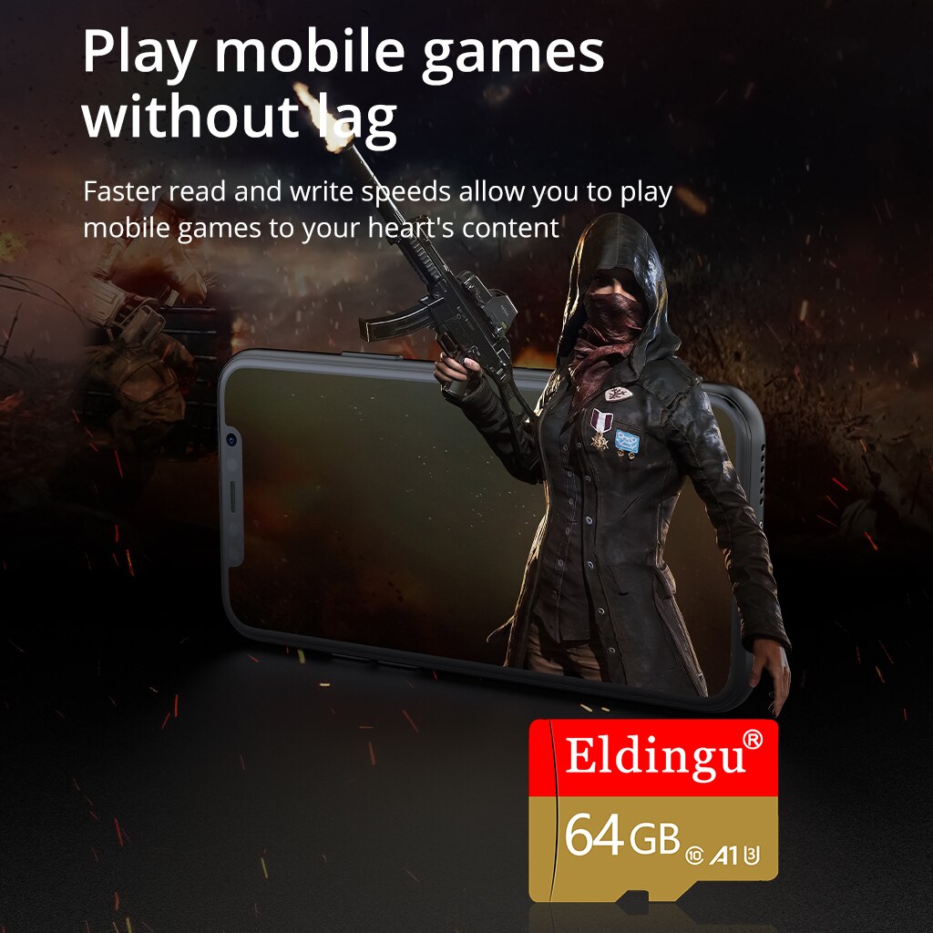 Eldingu Original TF-Karte 64G Class10 A1 für Überwachungsvideo MP3 MP4 Handy-Speicherkarte 32 GB U1 TF-Karte 128 GB U3