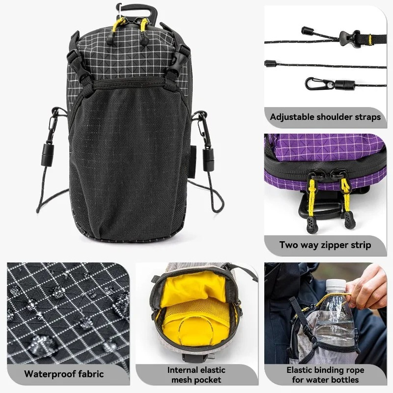 Rucksack-Schultergurt-Tasche Smartphone-Gurt-Pack Wasserdichte Rucksack-Gurttasche Anbauteil für Sport Wandern Camping