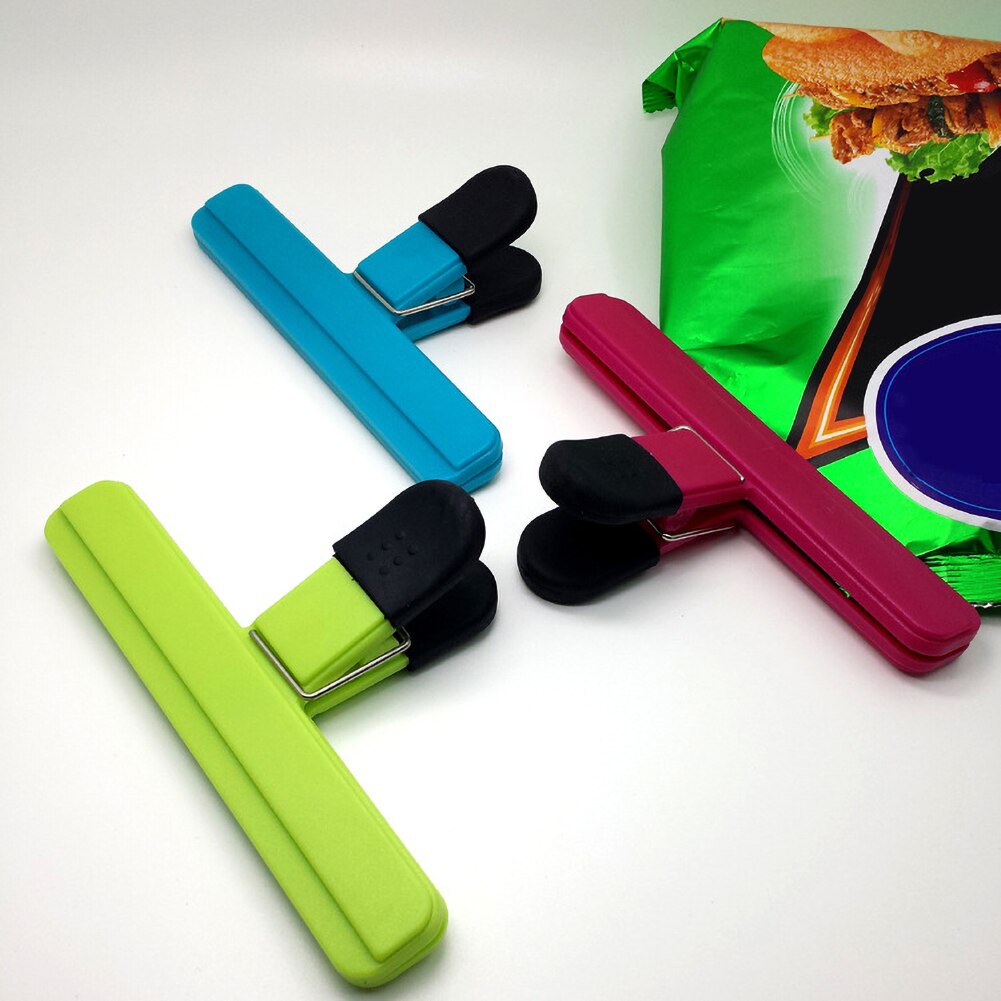6 sztuk duże klipsy robić woreczków klipsy spożywcze plastikowe ciężkie szczelne zamknięcie chwyt w różnych kolorach robić kawy ziemniaki i torby na żywność zestaw