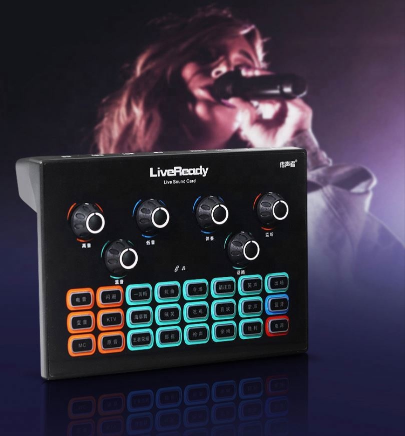 Live Mobile Phone External Equipment Singing K Song Bluetooth Tuning Computer Universal Sound Card