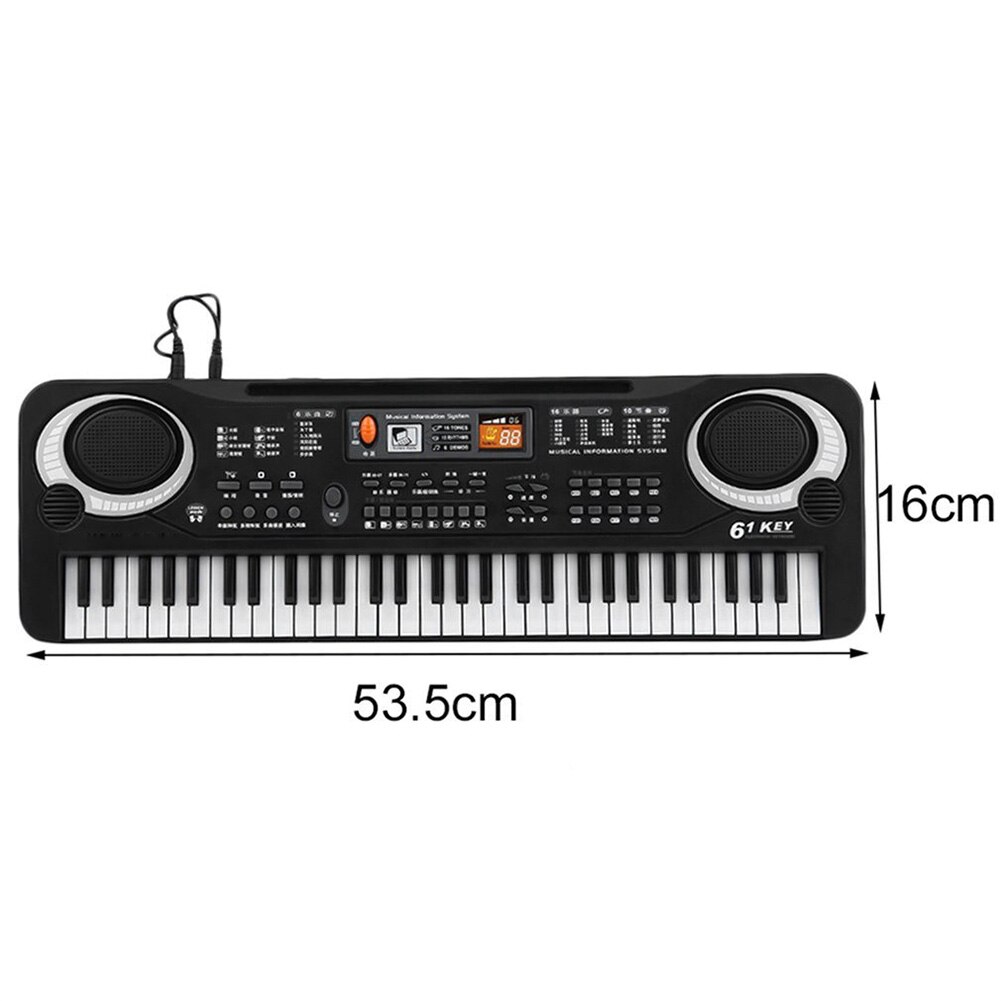 61 Keys Electronic Music Keyboard Organ with Microphone Children Early Educational Tool LA