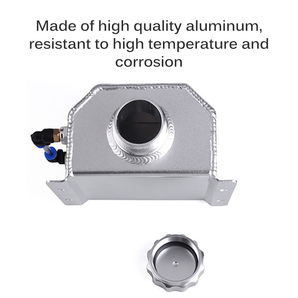 Radiador refrigerante cuadrado de aluminio duradero Universal para coche, depósito de botella de agua de recuperación de desbordamiento, tanque de agua, 1L