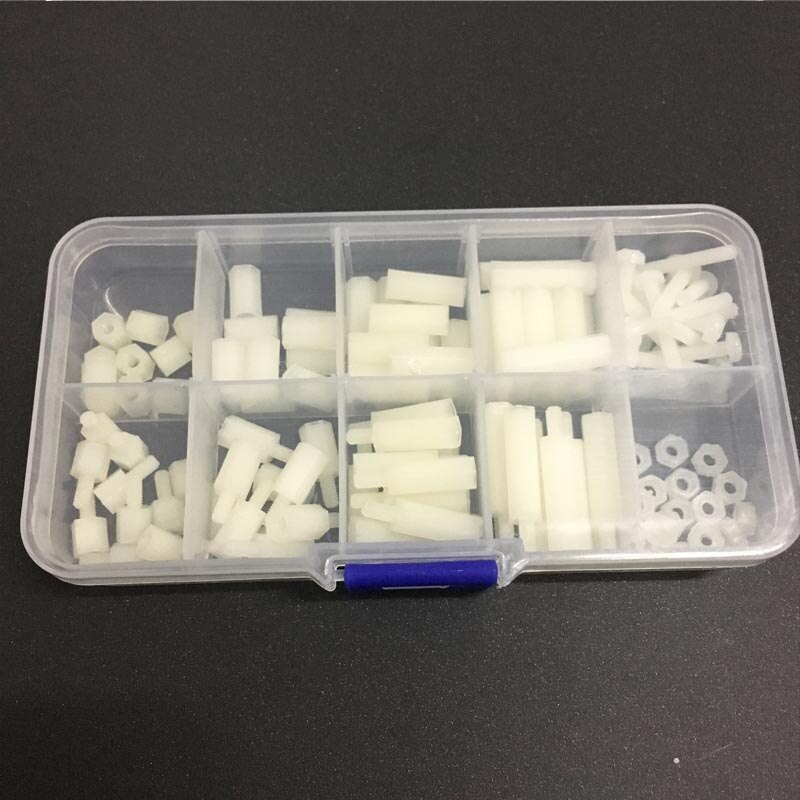 120 stks M3 Schroef Moer Set Nylon Hex Bout Moer Set voor Arduino Raspberry Pi 3 Model B + Plus robot Auto