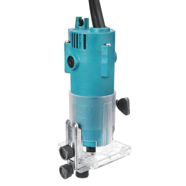 800W 35000RPM Wood Electric Hand Trimmer Woodworking Engraving Slotting Trimming Hand Carving Machine Wood Router Joiners Set: Plastic EU Plug