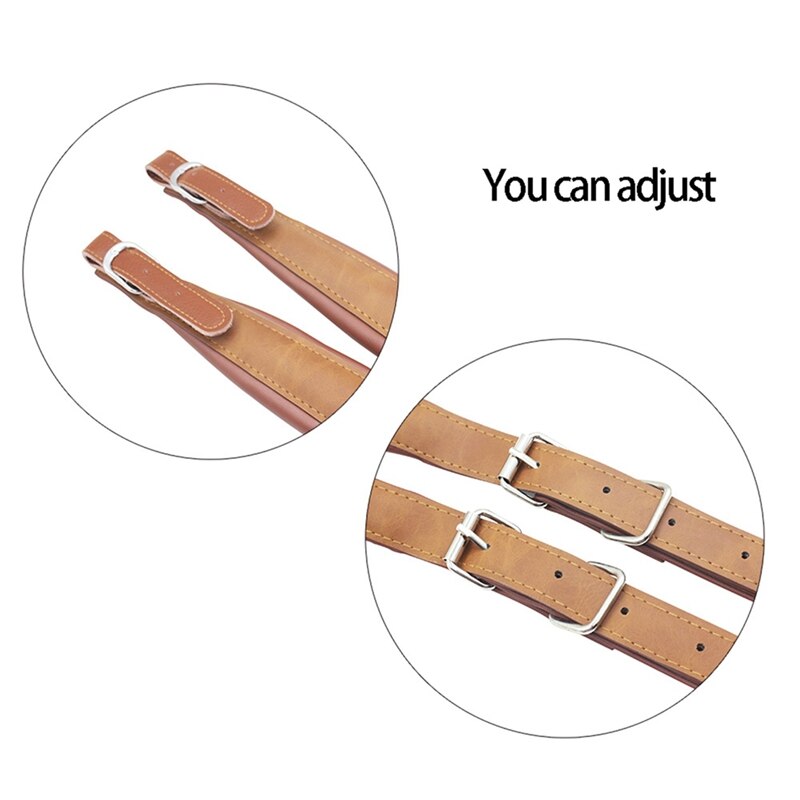 Pair of Leather Accordion Straps Adjustable 16 Bass-120 Bass Accordion Universal Shoulder Strap