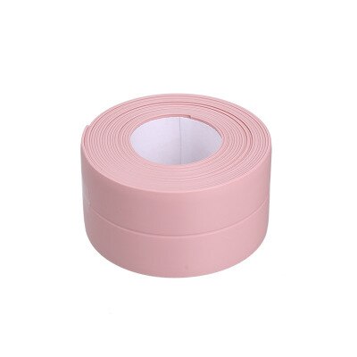 Kitchen Moldproof Waterproof Tape Moisture-proof Sink Gap To Fill The Beauty Seam Stickers Toilet Stickers Corner Line Seal: Pink