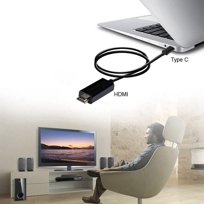 Type C USB-C Naar Hdmi Kabel 6FT Usb 3.1 (Thunderbolt 3 Compatibel) Voor Tablet