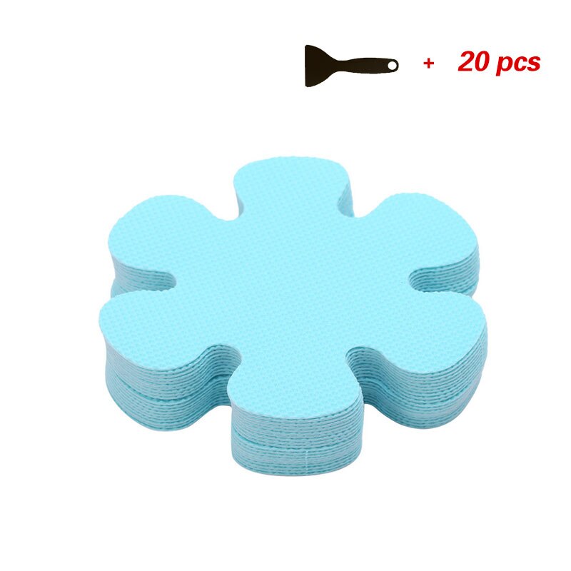 20 Flower Anti-slip Decals Stickers Adhesive Bath Tub Mat Shower Treads Applique: Blue